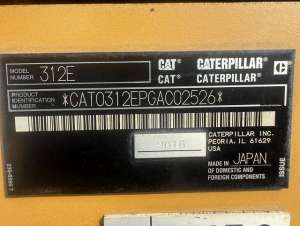 Used , CAT 312E Excavator ( 0.45㎥ )