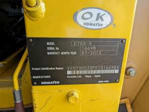 Used , KOMATSU D75S-5 Crawler loader